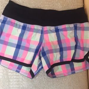 Lululemon bright plaid shorts